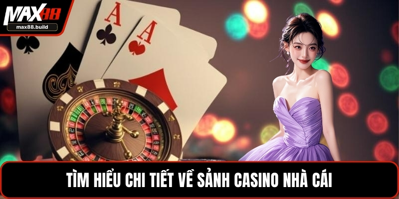 Sảnh Casino trực tuyến – Dealer xinh đẹp, phát bài trực tiếp, không gian sang trọng.